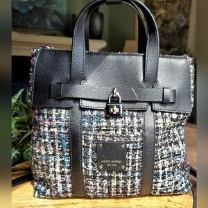 👛 Henri Bendel Small Jetsetter Tweed And Leather Convertible Backpack